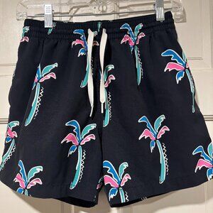 Chubbies Havana Nights Black Swim Trunks Mens S Bathing Suit Shorts 5.5"